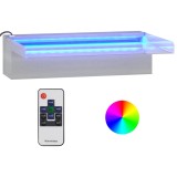Deversor de cascada cu LED-uri RGB, 30 cm, otel inoxidabil