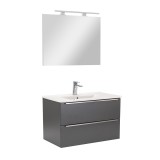 Mobilier complet de baie Vario Trim 80 antracit-antracit
