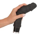 Vibrator clasic realist, flexibil, cu 8 moduri de vibratie Big Vibe, black (23, NATURE SKIN