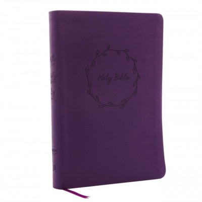 NKJV, Value Thinline Bible, Large Print, Imitation Leather, Purple, Red Letter Edition foto
