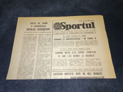 ZIARUL SPORTUL 4 OCTOMBRIE 1984 CUPE EUROPENE foto