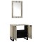 Set dulap baie 2 buc. Alb Lemn de mango solid - 2