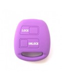 Cumpara ieftin Husa cheie auto din silicon Toyota cu 2 butoane Mov
