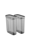 Cumpara ieftin Set 2 cutii de depozitare alimente FOLYBNM-0650, Antracit