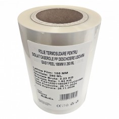 Folie termosudare pentru sigilat caserole PP, Easy Peel 185MM X 250 ML