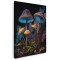 Tablou grup ciuperci neon inteligenta artificiala albastru, mov, portocaliu 1067 Tablou canvas pe panza CU RAMA 60x80 cm