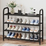 Cumpara ieftin Organizator incaltaminte, metalic, cu 4 nivele, dimensiuni 63 (L) x 25 (l) x 73 (H) cm, capacitate mare de depozitare, greutatea maxima suportata 7 kg