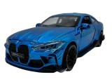 Macheta Auto BMW M4 Coupe replica albastra sport cu usi deschise 1:32