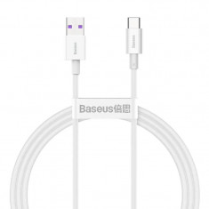 Cablu Alimentare si Date Baseus Superior Fast Charging Data Cable USB la USB Type-C 66W 1m Alb foto