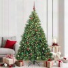 VidaXL Brad de Crăciun artificial cu 300 LED Verde 210 cm PE și PVC 3397804