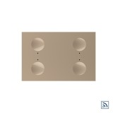 Cumpara ieftin Intrerupator touch wireless cvadruplu Livolo, standard italian, auriu