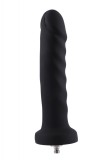 Dildo Anal Conectare KlicLok pentru Masini de Sex Hismith, Negru, 19.5 cm