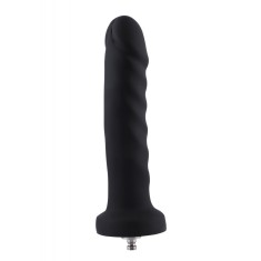 Dildo Anal Conectare KlicLok pentru Masini de Sex Hismith, Negru, 19.5 cm