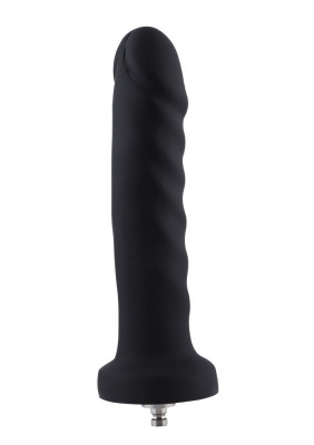 Dildo Anal Conectare KlicLok pentru Masini de Sex Hismith, Negru, 19.5 cm foto