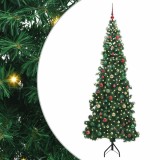 vidaXL Pom de Crăciun Artificial pentru Colț Verde 210 cm PVC și Metal 3397284
