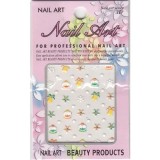 Sticker sclipitor de Crăciun - clopoţei, fulgi de nea, prăjituri 3D, INGINAILS