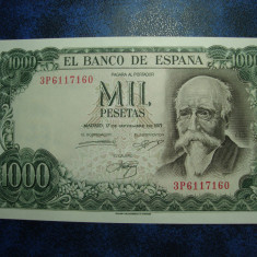 SPANIA 1000 PESETAS 1971 UNC