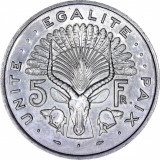 Djibuti (Djibouti) 5 Francs 1991, Aluminiu, 31 mm, KM-22, UNC !!!, Africa