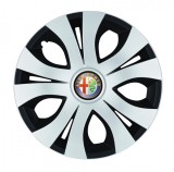 Cumpara ieftin Set 4 Capace Roti Top Gri-Negru R16, Compatibil Cu Alfa Romeo, Autohelix MSA