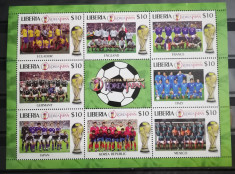 BC241-LIBERIA-BLOC MNH-SPORT-FOTBAL foto