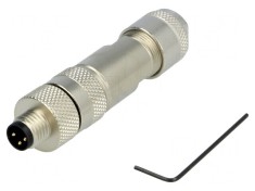 Conector M8 Tată 3 Pin Ecranat pe Cablu IP67