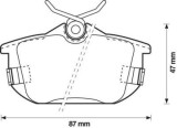 Placute frana Mitsubishi Carisma (Da), Colt Czc Cabriolet (Rg), Colt 6 (Z3 A, Z2 A), Space Star (Dg A); Proton IMPIAN; Smart Forfour (454); Volvo S40