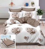 Cumpara ieftin Lenjerie Pat Ivy Sx009, Bumbac, 6 Piese, Cu Elastic, Alb, Imprimeu, Maro