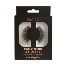 Gene false banda 3D Technic Faux Mink Lashes Los Angeles, Adeziv inclus