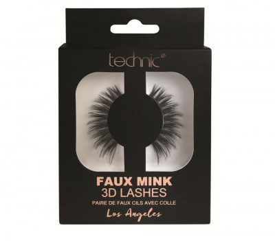 Gene false banda 3D Technic Faux Mink Lashes Los Angeles, Adeziv inclus foto