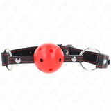 Kink Collar &amp; Gag-Gag cu Bilă Roșie Model 2 65 X 2.5 cm