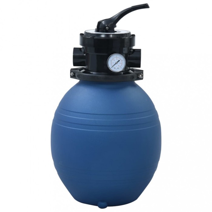 Filtru cu nisip pentru piscina supapa 4 pozitii albastru 300 mm GartenMobel Dekor