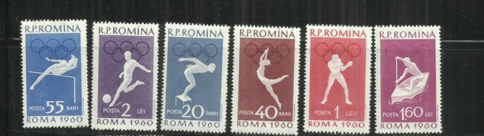 ROMANIA 1960 -JOCURILE OLIMPICE ROMA II, MNH - LP 499