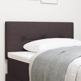 vidaXL Cap de Pat LED Tapițat cu M&acirc;nere Maro &Icirc;nchis 80 cm