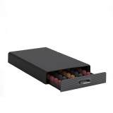 Suport 50 capsule de cafea Nespresso, Lavazza, Tchibo Cafissimo, 40 x 24 x 6 cm, negru