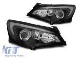 Set de faruri tuning cu lumini DRL potrivit pentru OPEL ASTRA J 2010-2015, stanga si dreapta Performance AutoTuning