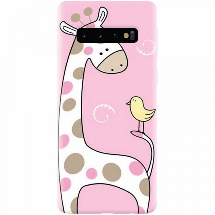 Husa silicon pentru Samsung Galaxy S10, Cute Giraffe