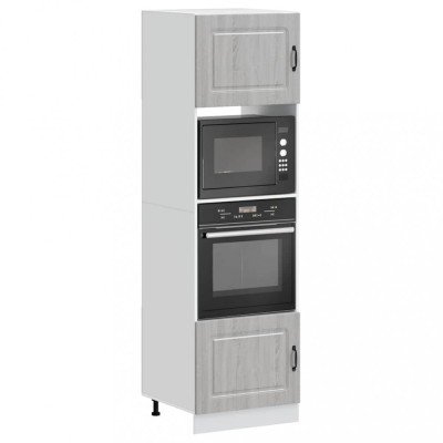 vidaXL Dulapuri cuptor 2 buc Kalmar Gri Sonoma Lemn prelucrat 3315037 foto