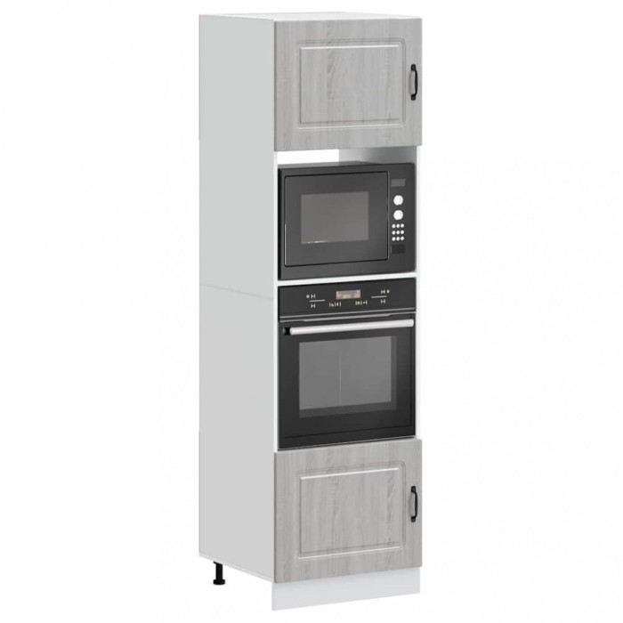 vidaXL Dulapuri cuptor 2 buc Kalmar Gri Sonoma Lemn prelucrat 3315037