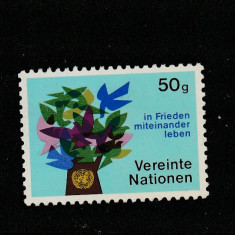 Natiunile unite-UNO Viena 1979-Simbol UNO,Viata in pace,MNH,Mi.1