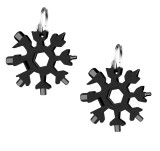 Set de 2 instrumente multifunctionale pentru bricolaj 18 in 1 Shengruili, negru, otel inoxidabil, 6,5 x 6,5 cm