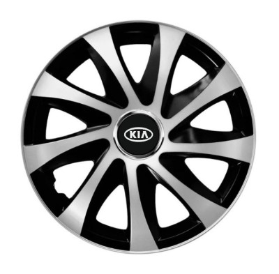 Set 4 capace roti Drift exrta Gri-Negru R16 pentru gama auto Kia foto