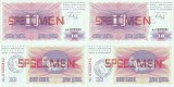 2x 1992 ( 1 VII ) , 10 dinara ( P-10s ) - Bosnia și Herțegovina - stare UNC