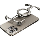 Husa magsafe metalica compatibila cu iphone 15 pro max, flippy, clear case, aliaj de aluminiu, cu magnet, fara rama, antisoc, antizgariere, incarcare