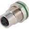 Conector M8 Mamă 3 PIN pentru Panou cu Piuliță Frontală