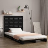Gossi tablie de pat pentru perete, negru 146x3x91,5 cm lemn masiv pin
