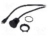 Conector {{Tip conector}}, versiune USB 2.0, {{Orientare spa&amp;#355;iala}}, ONPOW - MICRO USB-04-BK