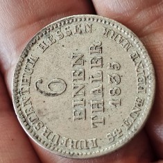 1/6 taler 1835 , argint , Statele Germane