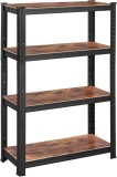 Raft metalic, Songmics, Negru, 520 kg 40 x 80 x 160 cm