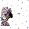 Sticker Decorativ Autocolant, Silueta Africana cu Flori si Pasari Colibri, Design Premium, 60 X 46 Cm, Multicolor, Floral Multicolor 46 Cm 60 cm 46 cm