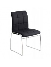 Scaun vizitator HRC 620, piele ecologica, cadru cromat sanie, 100 kg foto